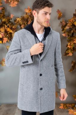 PLT8395 DEWBERRY BATTAL COAT-LIGHT DIAGONAL GREY