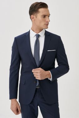 ALTINYILDIZ CLASSICS Men's Navy Blue Slim Fit Slim Fit Monocollar Suit.