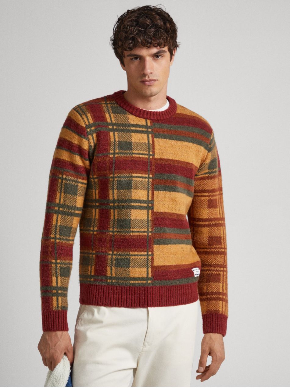 Men's Brick Patterned Sweater Pepe Jeans Stenet - Men's