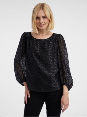 Orsay Black Ladies Patterned Blouse - Women