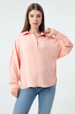 Lafaba Women's Powder Shirt Collar Blouse