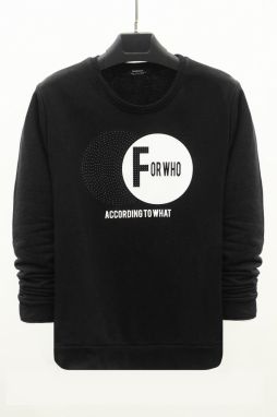 Madmext Black Printed Crewneck Sweatshirt 4756