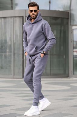 Madmext Smoked Hooded Basic Tracksuit Set 5905