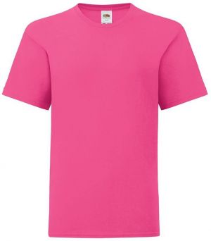 Pink children's t-shirt in combed cotton Fruit of the Loom