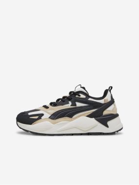 Beige-Black Mens Sneakers with Suede Details Puma RS-X Efekt - Men