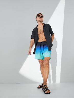 Koton Marine Shorts with Laced Waist Color Block With Pocket