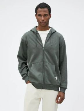 Koton 4WAM70112MK Cotton Men's Sweatshirt GREEN