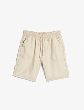 Koton Shorts with Tie Waist Pocket Rayon Fabric Tencel™