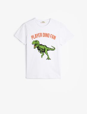 Koton Dinosaur T-Shirt Short Sleeve Crew Neck Cotton