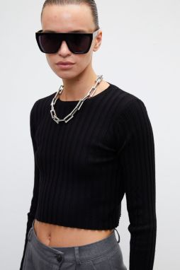 VATKALI Ribbed crop fit blouse