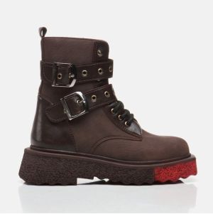 Hotiç Brown Women's Flat Boots