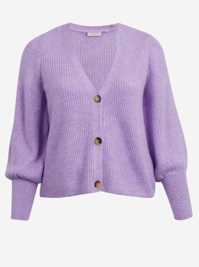 Light purple women's ribbed cardigan ONLY CARMAKOMA Clare - Ladies