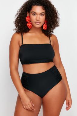 Trendyol Curve Black High Waist Bikini Bottom