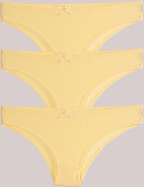 armonika 3-Pack Women's Yellow Cotton Lycra Briefs