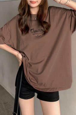 Madmext Women's Brown Printed T-Shirt