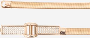 Shelvt Gold Women's Belt With Buckle