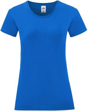 Blue Iconic women's t-shirt in combed cotton Fruit of the Loom