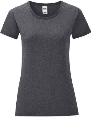 Iconic Grey Women's T-shirt in combed cotton Fruit of the Loom