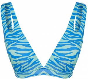 Trendyol Animal Triangle Cut Out/Window Bikini Top