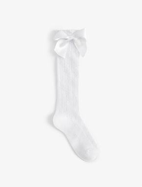 Koton Tie Knee High Socks Textured