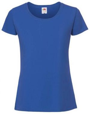 Iconic 195 Ringspun Premium Premium Fruit of the Loom Blue T-shirt