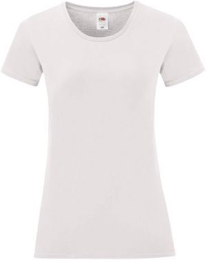 White Iconic women's t-shirt in combed cotton Fruit of the Loom