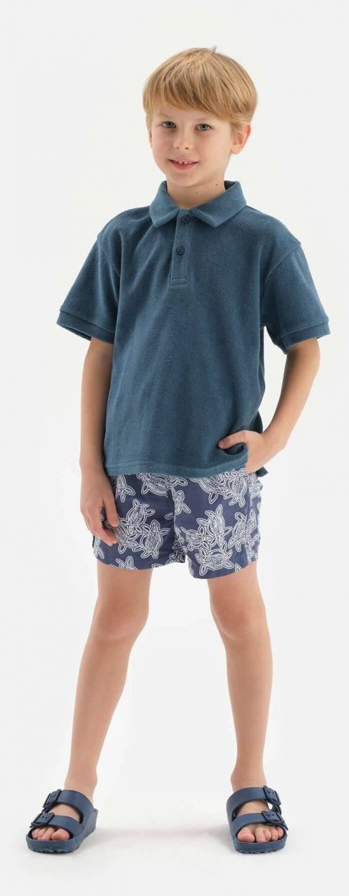 Dagi Indigo Caretta Des. Medium Shorts