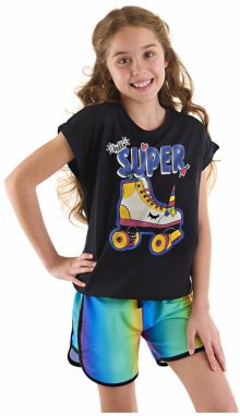 mshb&g Unicorn Skate Girls Kids T-shirt Shorts Set