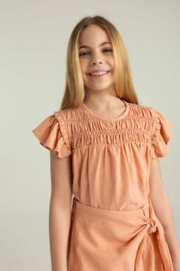 DEFACTO Girls Short Sleeve Blouse