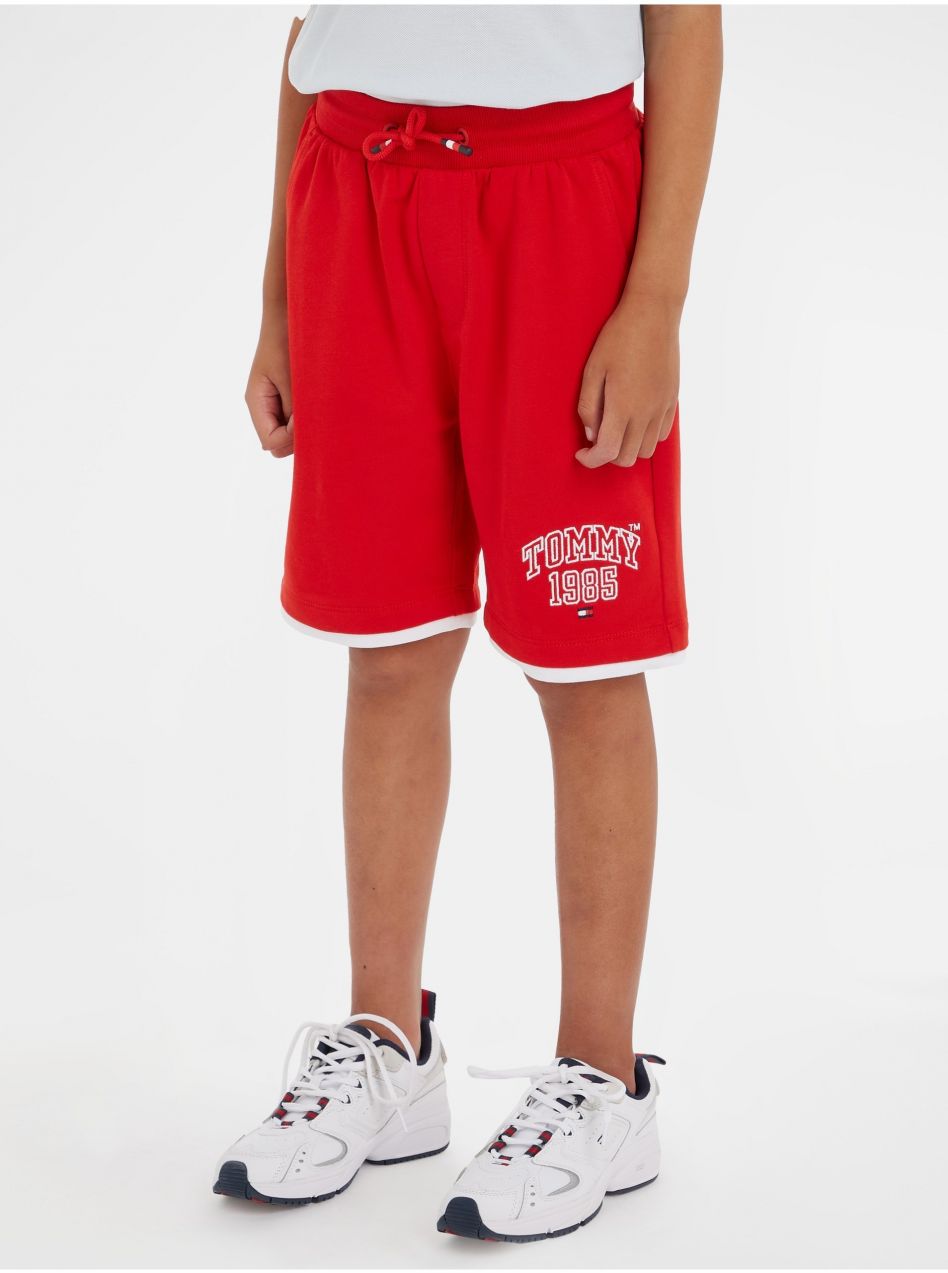 Red boys shorts Tommy Hilfiger Tommy Varsity Sweatshorts TOMMY - Boys