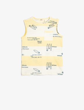 Koton Tank Top Sleeveless Printed Cotton