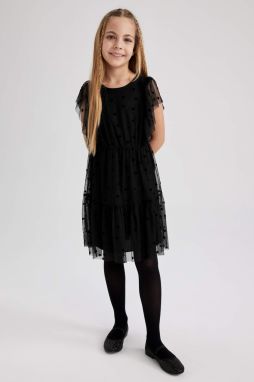 DEFACTO Girl Short Sleeve Tulle Dress