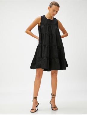 Koton Short Layered Dress, Sleeveless Cotton