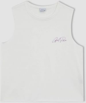 Defacto Fit Crop Top Crew Neck Sleeveless Athlete Singlet