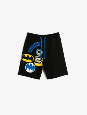 Koton Shorts Batman Printed Licensed Cotton Tied Waist