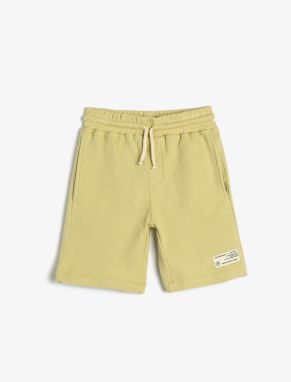 Koton Cotton Shorts with Tie Waist, Pockets.