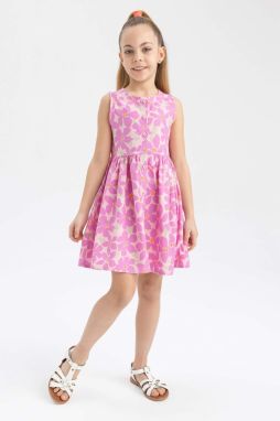 DEFACTO Girl Patterned Sleeveless Cotton Dress