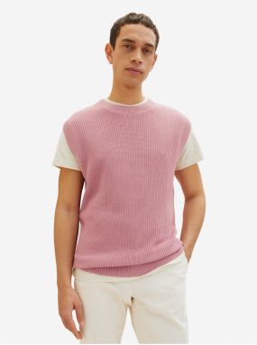 Pink Men's Sweater Vest Tom Tailor - Men