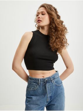 Black Women Crop Top Guess Edie - Women