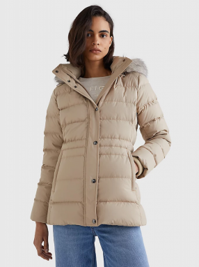 Tommy Hilfiger Beige Down Jacket with detachable hood Tommy Hilfige - Ladies