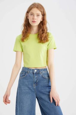 DEFACTO Slim Fit Short Sleeve Crop T-Shirt