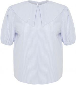 Trendyol Curve Light Blue Baby Collar Woven Blouse