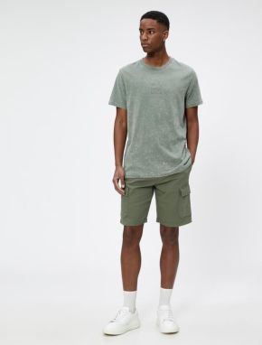 Koton Basic Cargo Shorts Waist Laced Pocket Detailed Cotton