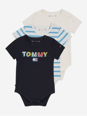 Tommy Hilfiger Set of three boys' bodysuits in black, white and striped Tommy Hilf - Boys