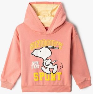 Koton Baby Boy Cotton Long Sleeve Snoopy Printed Licensed Hooded Sweatshirt 3smb10092tk