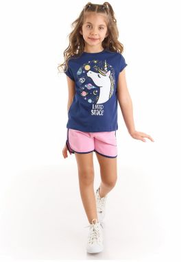 mshb&g Unicorn Girl in Space T-shirt Shorts Set