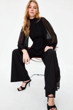 Trendyol Black Aerobin Chiffon Woven Jumpsuit