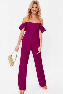 Trendyol Plum Lined Underwire Jumpsuit