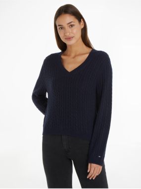 Women's Dark Blue Wool Sweater Tommy Hilfiger - Women