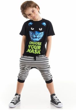 mshb&g Mask Tiger Boy T-shirt Capri Shorts Set